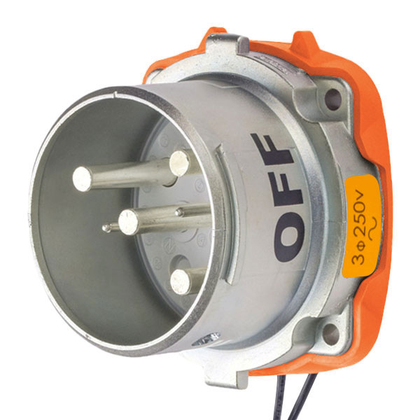 37-68073-972 - DS60 INLET METAL SIZE 4 TYPE 3R 3P+G 60A 250 VAC 60 Hz +2 AUX